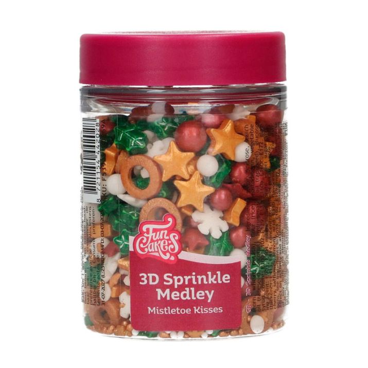 Imagen de producto: FunCakes 3D Sprinkle Medley – Mistletoe Kisses 70 grms.