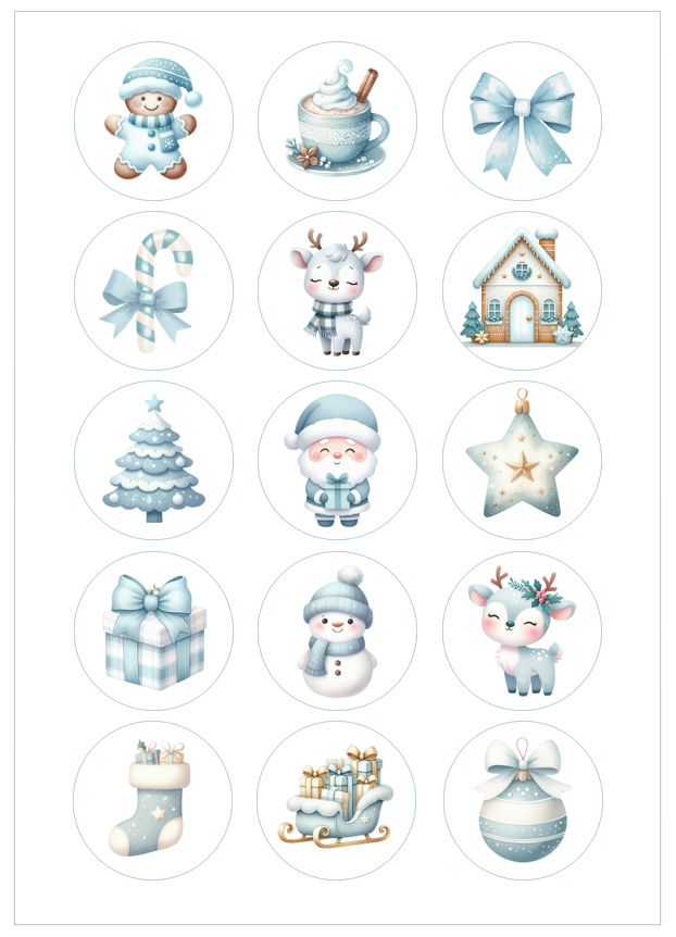 Imagen del producto: Modelo nº 3111: Navidad acuarela azul