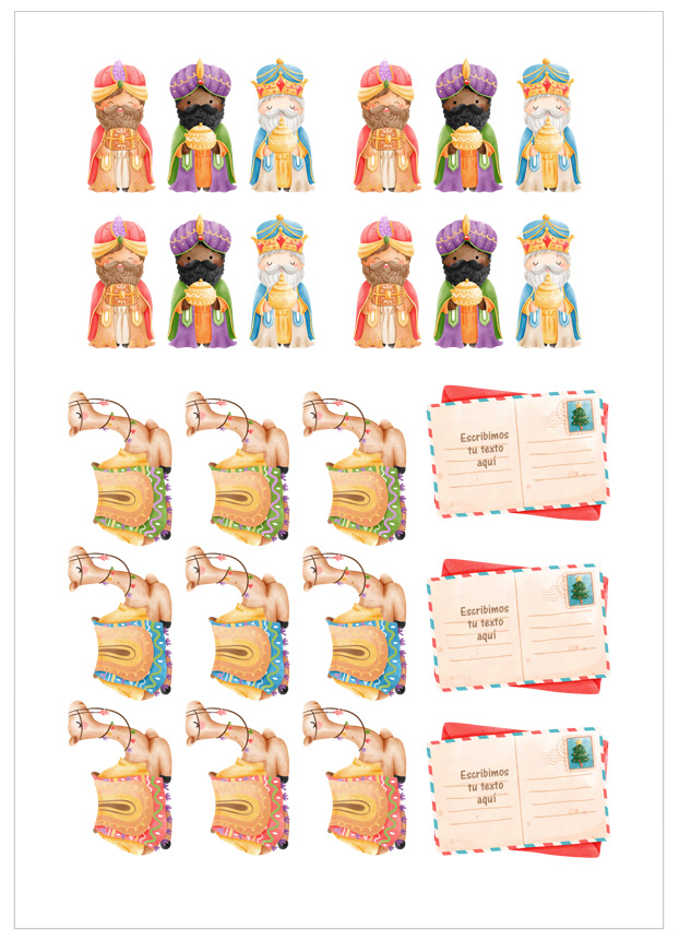 Imagen del producto: Modelo nº 3118: Belén mini, Reyes Magos y camellos