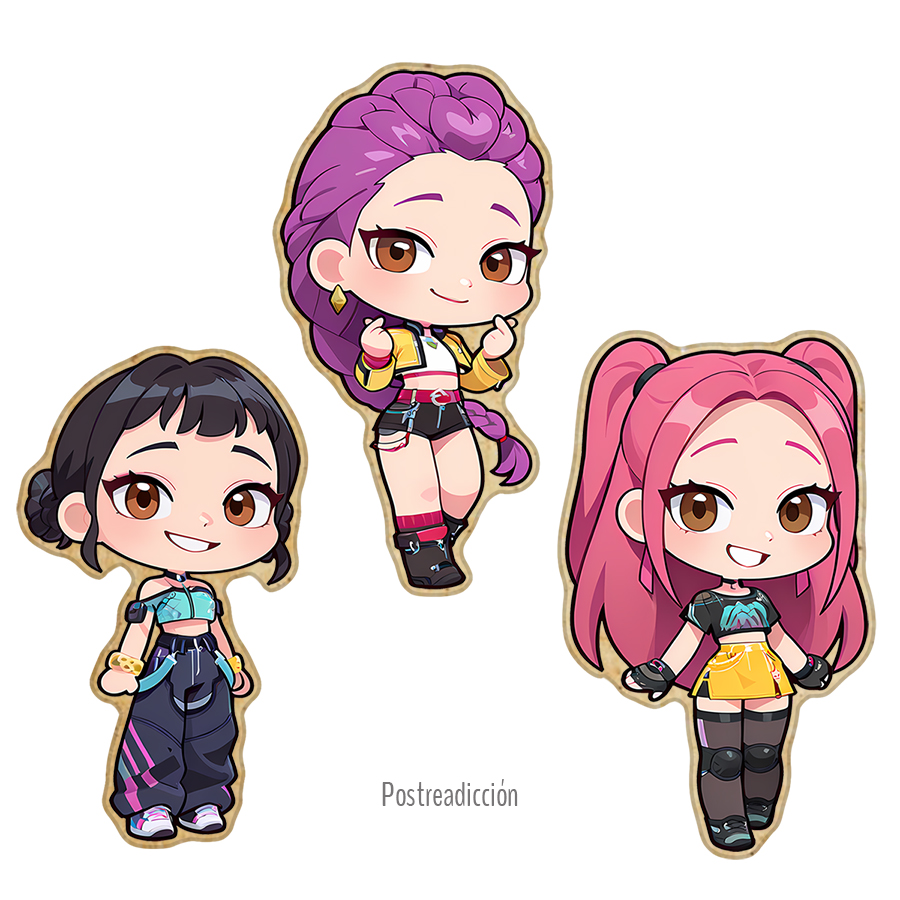 Imagen del producto: Set de 3 cortadores kpop demon hunters